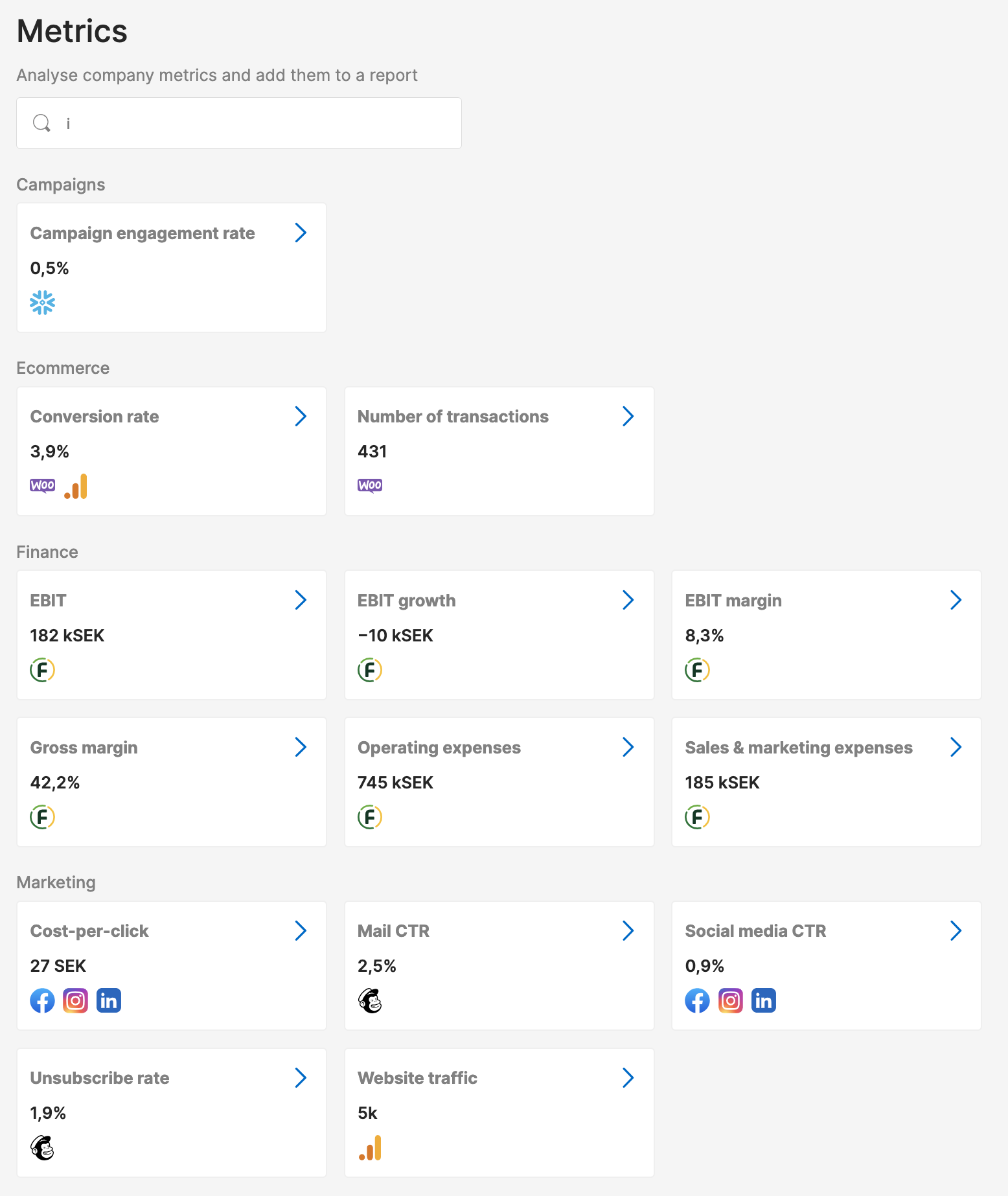 STOIX Metrics platform.